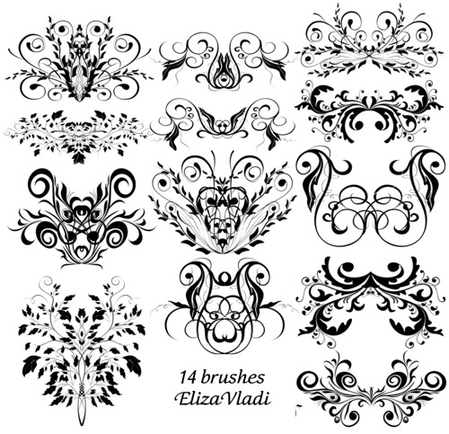 Floral caleidoscope Brushes