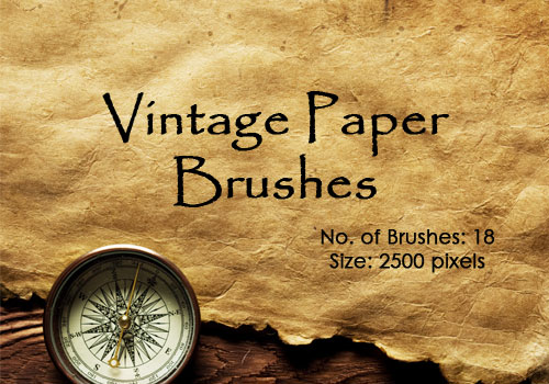   Photoshop -   / Vintage paper brushes
