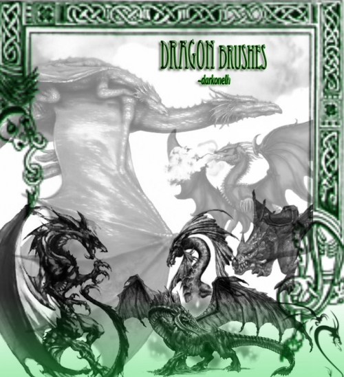 50 Dragon, Foliage & Nuages II - Три набора кистей для Photoshop 50 Dragon, Foliage & Nuages II - Три набора кистей для Photoshop