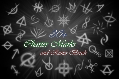 32 Charter Mark Runes PS Brush