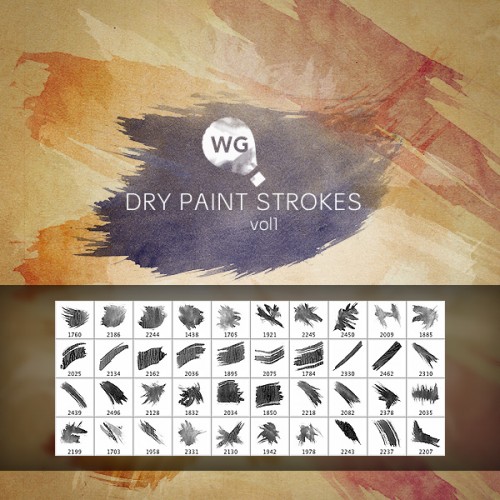 Dry Paint Strokes Brushes vol.1