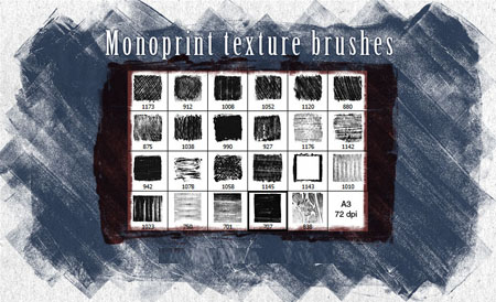Monoprint Texture Brushes Monoprint Texture Brushes
