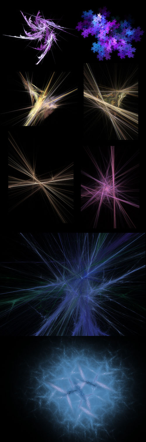 8 Fantastic Fractal Photoshop Brushes 8 Fantastic Fractal Photoshop Brushes