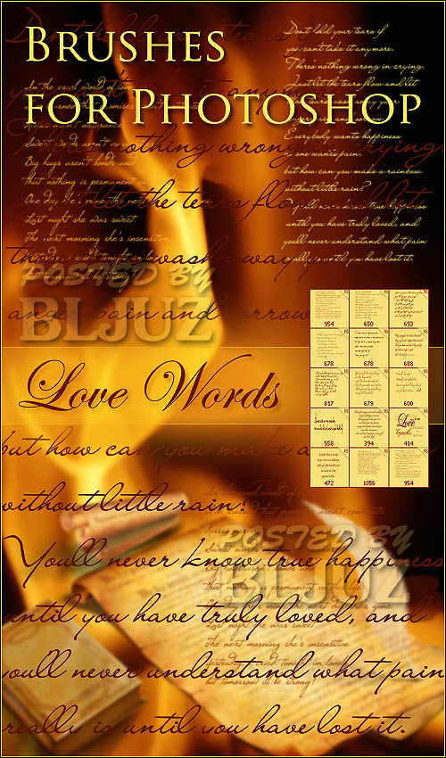 Love Words Brushes for Photoshop