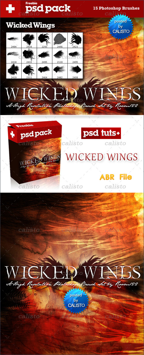 Exclusive Brush Pack – 15 Wicked Wings Exclusive Brush Pack – 15 Wicked Wings