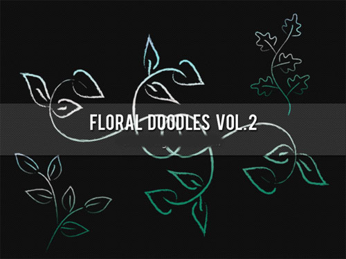 Brushes for Photoshop - Floral Doodles Pack 2 Brushes for Photoshop - Floral Doodles Pack 2