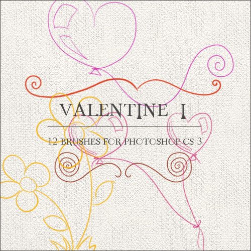 12 Valentine Brushes for Photoshop 12 Valentine Brushes for Photoshop
