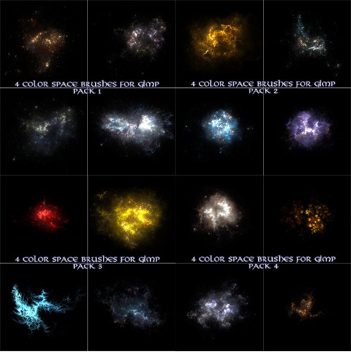 High definition universe Star GIMP brush pack High definition universe Star GIMP brush pack