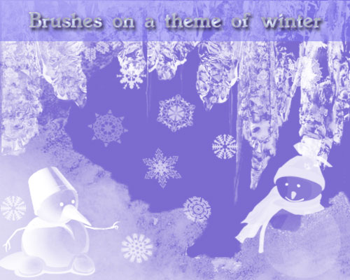 Brushes on theme of winter Brushes on theme of winter