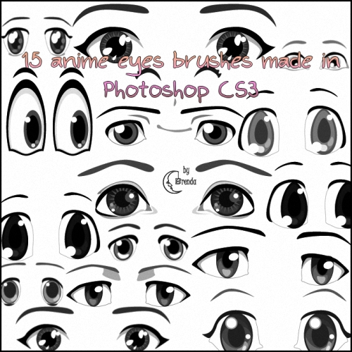 Кисти для Photoshop - Anime Eyes Brushes by Brenda Кисти для Photoshop - Anime Eyes Brushes by Brenda
