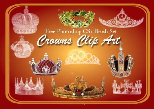 24 Crown Clip Art Photoshop Brushes