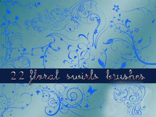 Brushes fot Photoshop - 22 Floral Swirls