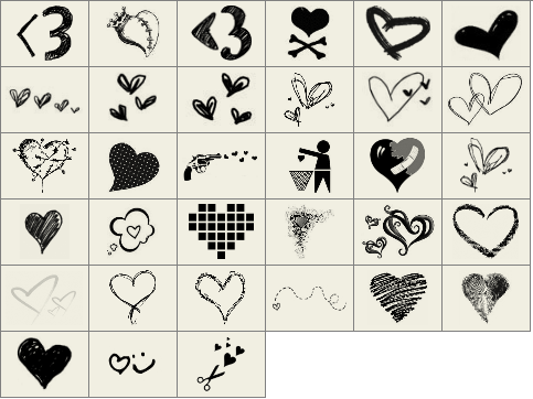 Кисти для Photoshop - Heart Brushes II Кисти для Photoshop - Heart Brushes II