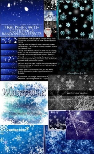 Кисти для фотошопа - снежинки Snowflakes photoshop brushes Кисти для фотошопа - снежинки Snowflakes photoshop brushes