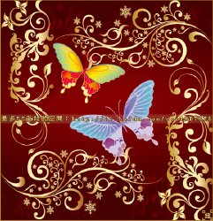Butterfly Flowers Vector. ����� ��� Photoshop