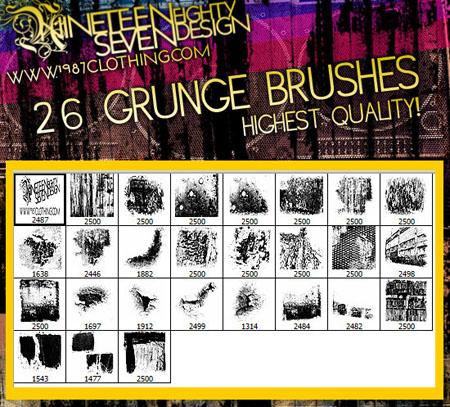 26 Grunge Brushes (HQ) 26 Grunge Brushes (HQ)