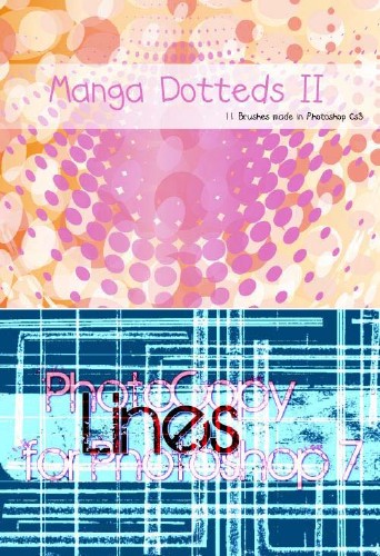 Manga Style and Lines Photoshop Brushes