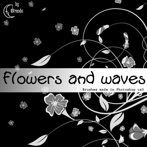Кисти для Photoshop - Flowers and Waves by Brenda Кисти для Photoshop - Flowers and Waves by Brenda