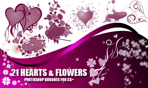 Кисти для Photoshop - Heart and Flower Brushes Кисти для Photoshop - Heart and Flower Brushes