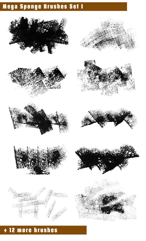 Brushes for Photoshop - Mega Sponge Part 1 Brushes for Photoshop - Mega Sponge Part 1