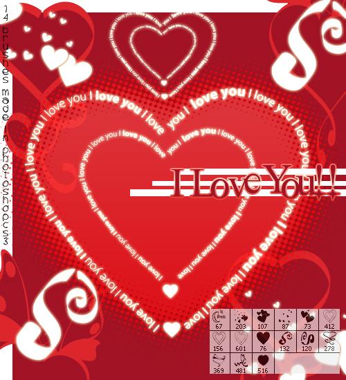 Кисти для Photoshop - I Love You Brushes Кисти для Photoshop - I Love You Brushes