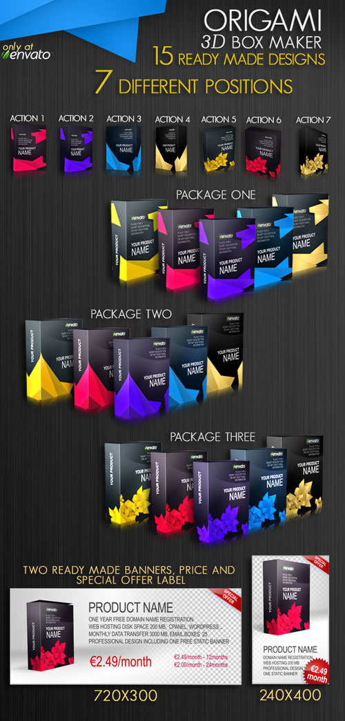 GraphicRiver - Origami 3D Box Maker GraphicRiver - Origami 3D Box Maker