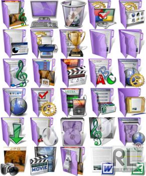 Gloss Lavender Icon Pack Gloss Lavender Icon Pack