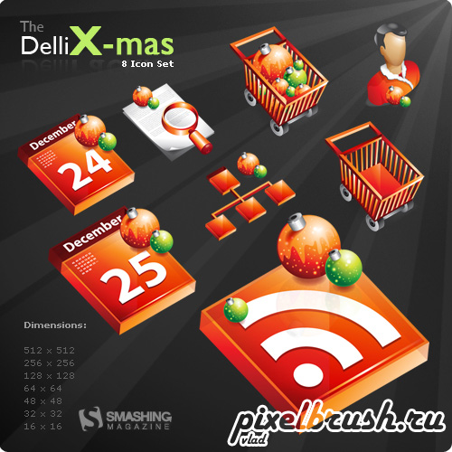 The Delli X-mas Icon Set - Набор иконок к Рождеству The Delli X-mas Icon Set - Набор иконок к Рождеству