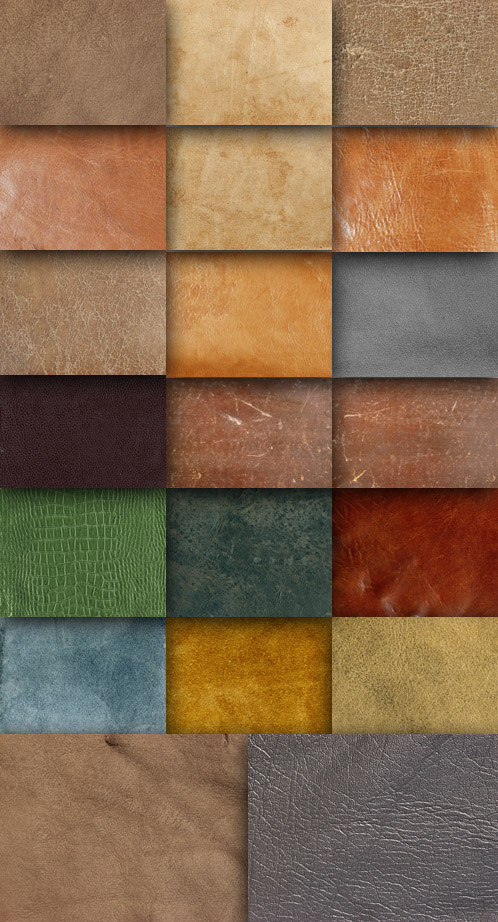 A large set of leather textures