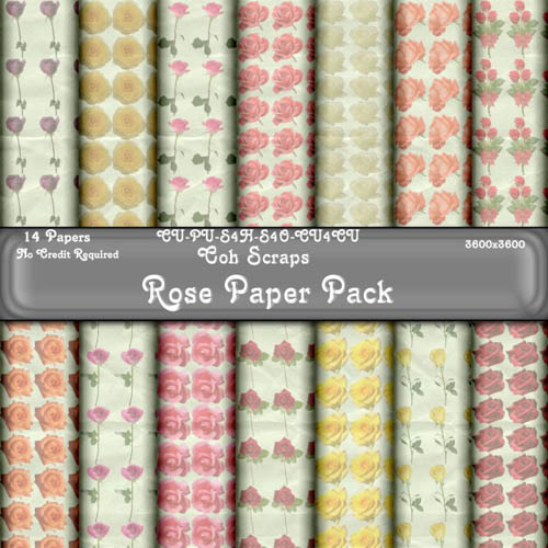 Текстуры - Roses Paper Pack Текстуры - Roses Paper Pack