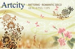 ArtCity - Patterns - Romantic Deco.    EPS, AI, PSD