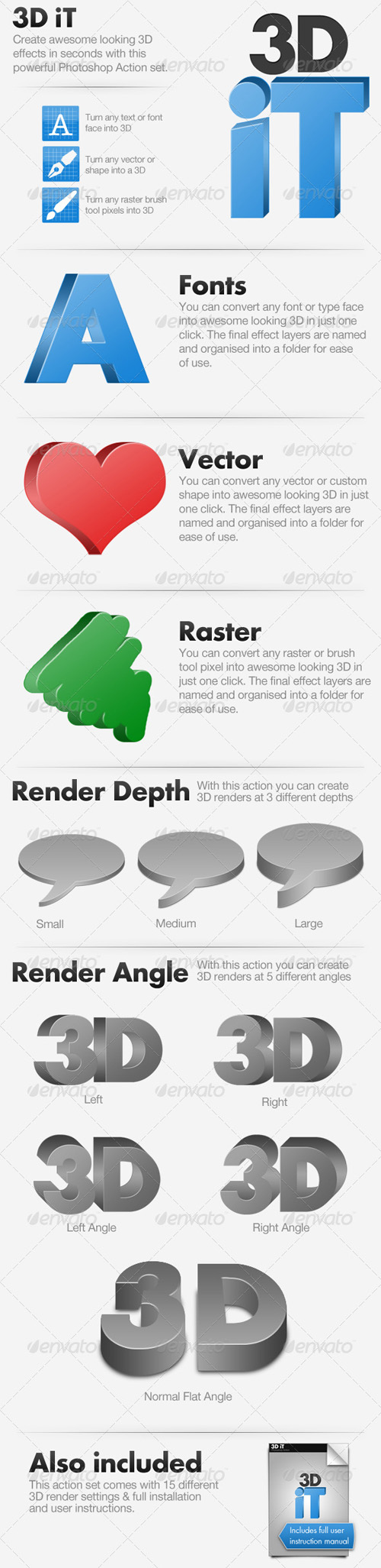 GraphicRiver 3D iT - 15 3D Rendering Actions GraphicRiver 3D iT - 15 3D Rendering Actions