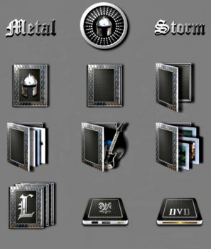 Иконки для рабочего стола Metal Storm (iconpackager)