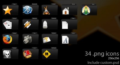 Black Glamour Dock Icons