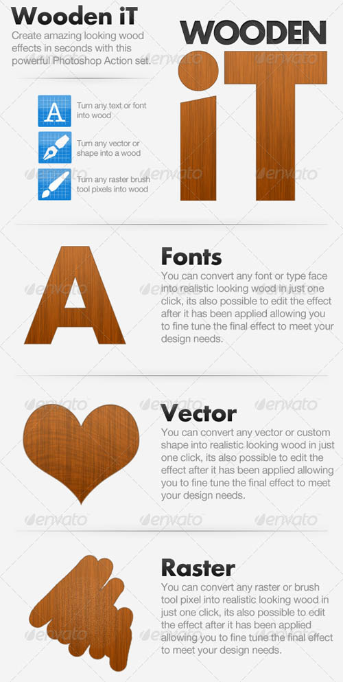 GraphicRiver - Wooden iT - Convert To Wood Action 119326 GraphicRiver - Wooden iT - Convert To Wood Action 119326