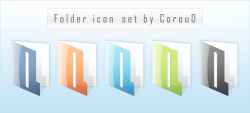 Folder Icons by CorouD.    PNG, ICO