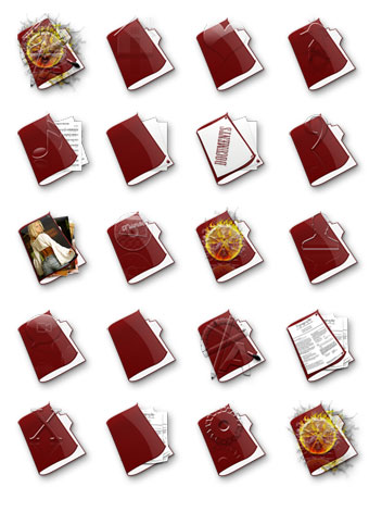Red Icons Folder Set