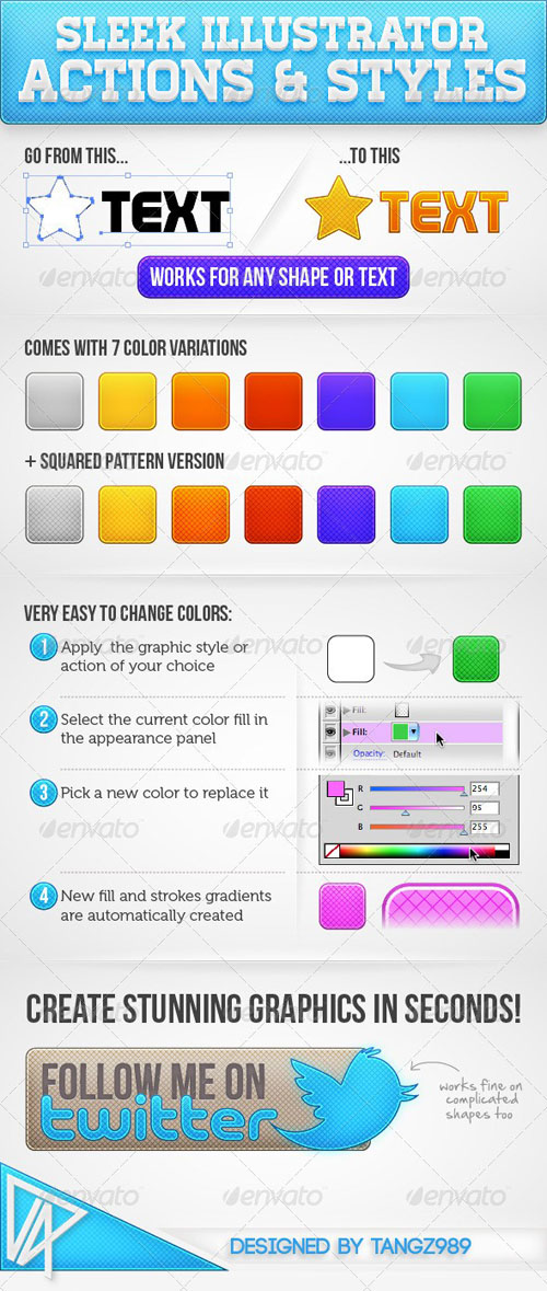 Sleek Illustrator Actions & Styles Sleek Illustrator Actions & Styles