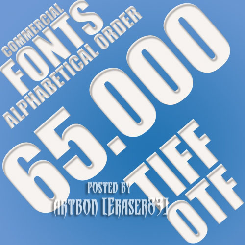 65000 Commercial Fonts in Alphabetical Order (TTF&amp;OTF)