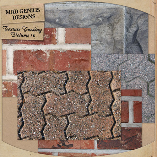 Textures - Asphalt tile and brick wall Textures - Asphalt tile and brick wall