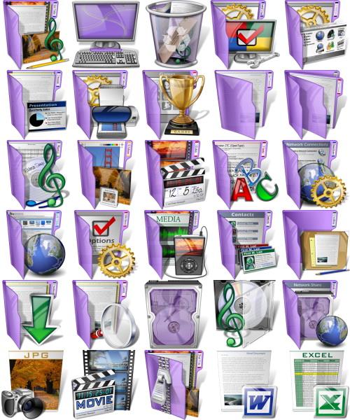 Gloss Lavender Icon Pack