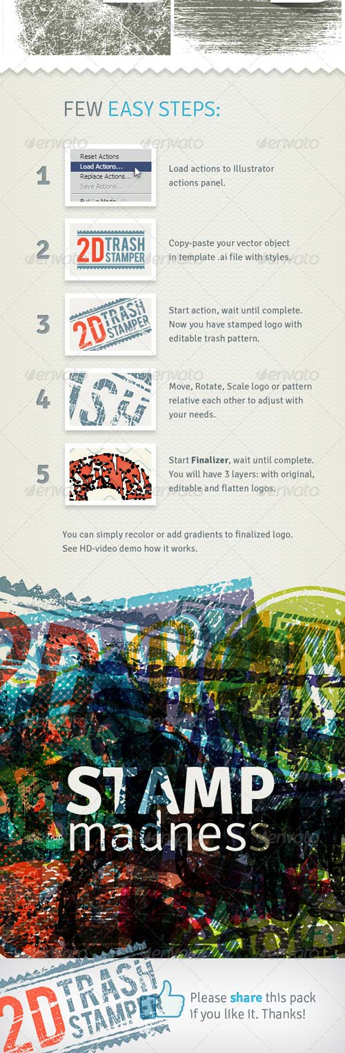 GraphicRiver 2D Trash Stamper - Vector Actions Pack GraphicRiver 2D Trash Stamper - Vector Actions Pack