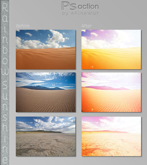 Rainbow Sunshine Photoshop Actions Rainbow Sunshine Photoshop Actions