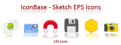 IConBase - Sketch EPS Icons.    PNG. ICO, EPS