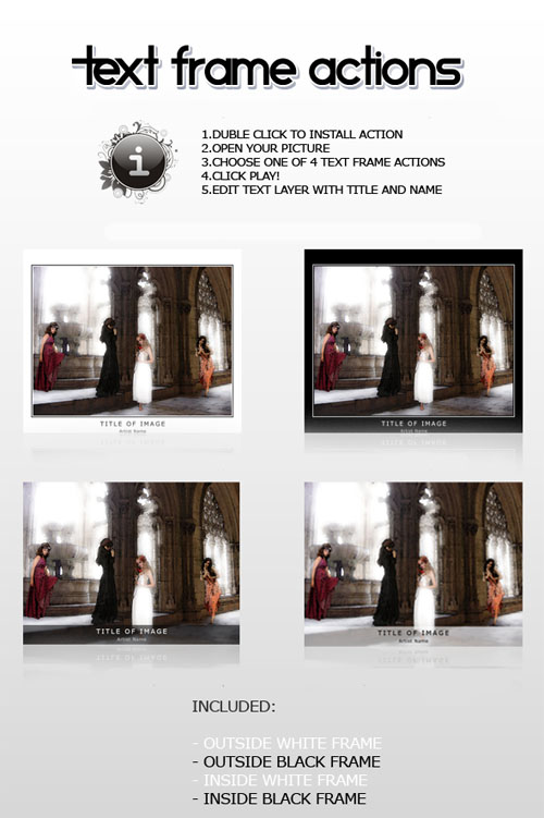 Frame Actions Pack for Photoshop Frame Actions Pack for Photoshop