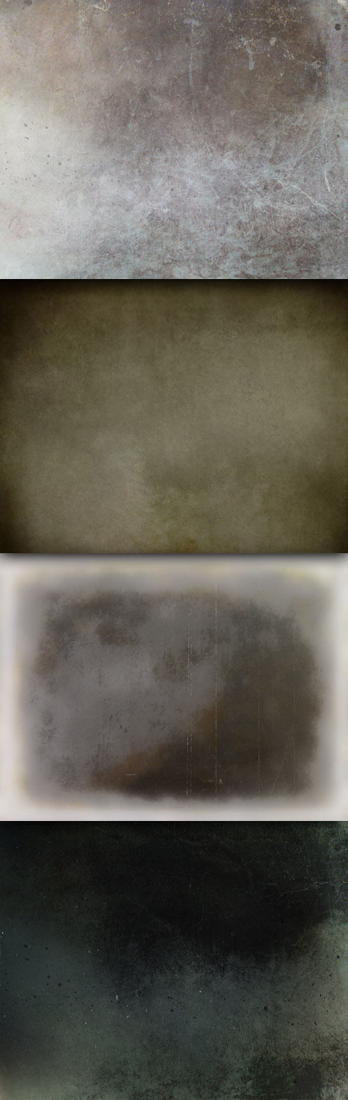 A set of 7 black textures