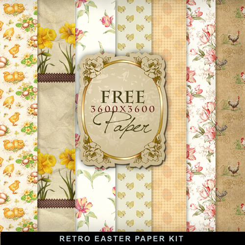 Textures - Retro Easter Papers