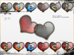 Hearts Icon Pack.    ICO, PNG