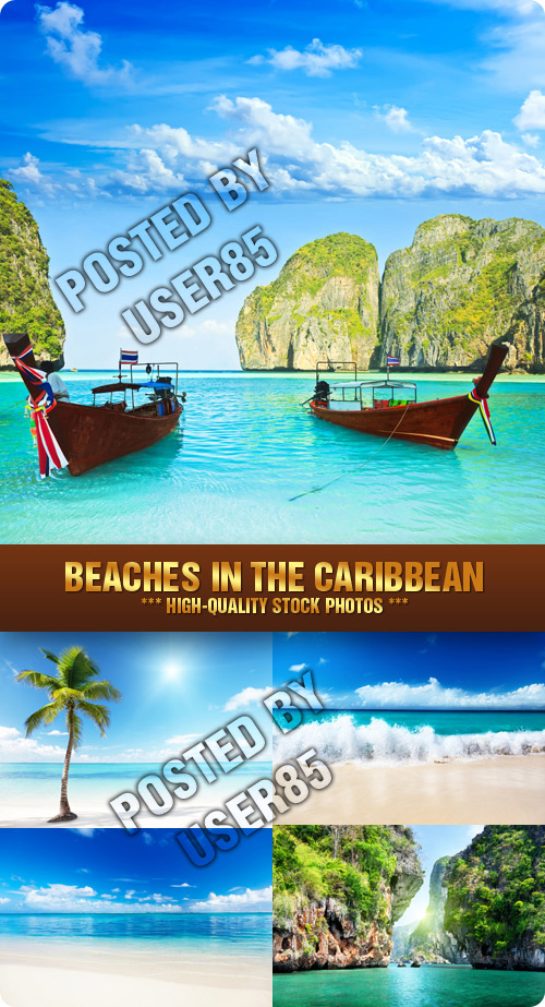 Stock Photo - Beaches in the Caribbean Stock Photo - Beaches in the Caribbean
