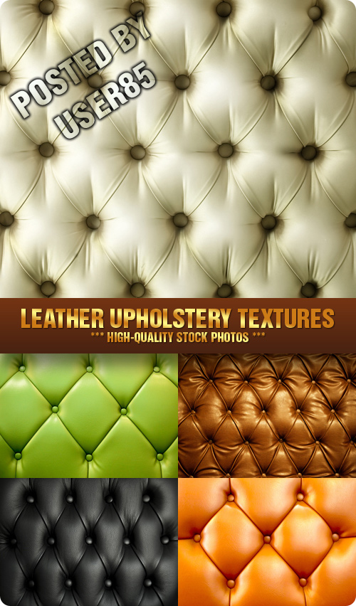 Stock Photo - Leather Upholstery Textures Stock Photo - Leather Upholstery Textures